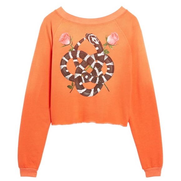 Wildfox Tops - WILDFOX Snake Charmer Crop Sweatshirt- szXS